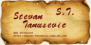 Stevan Tanušević vizit kartica
